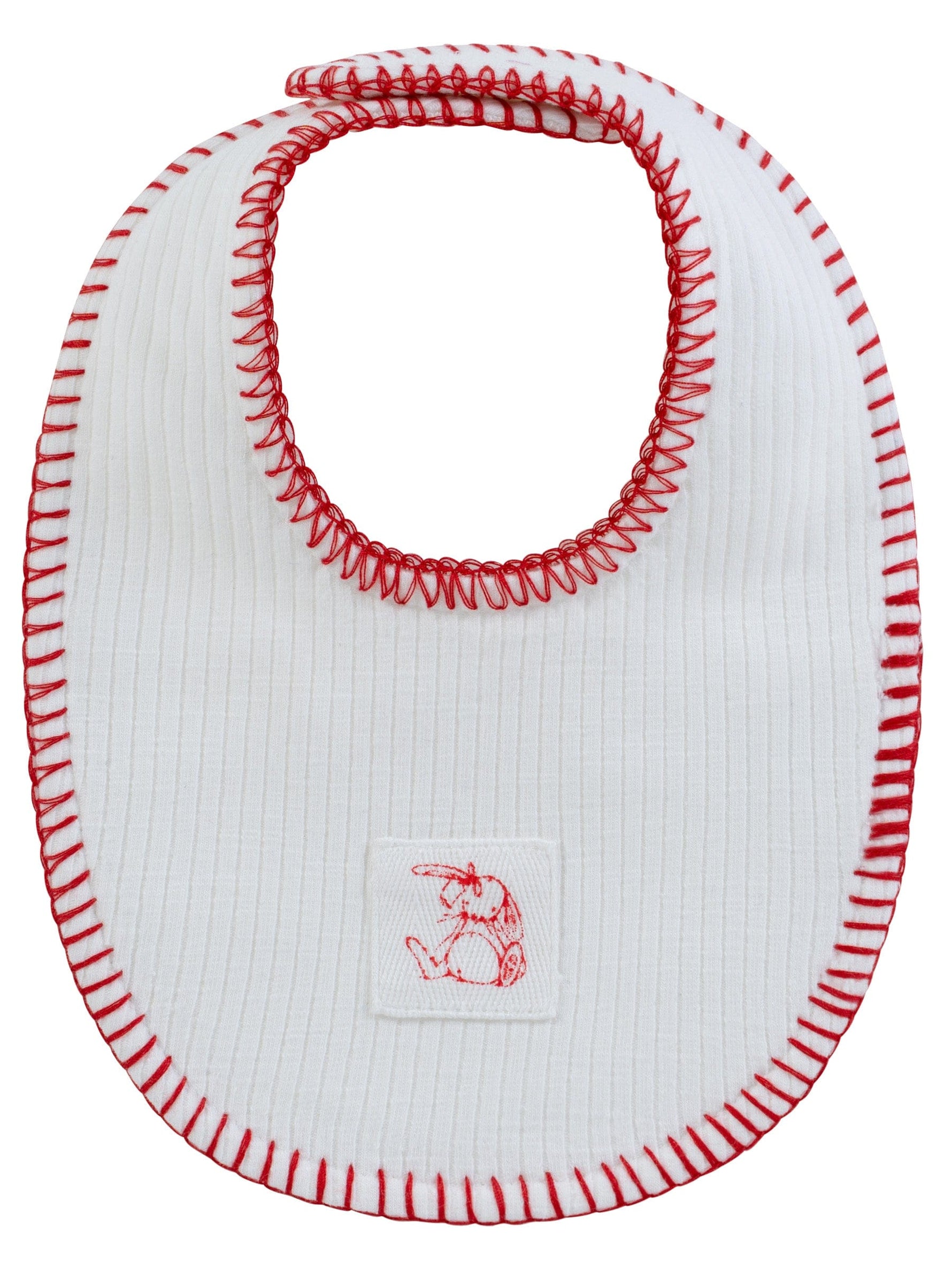 KIPP Collection Baby Bib Color Stitch Patch Detail And Snap Closure For Babies by KIPP™ Collection at Everetts Place