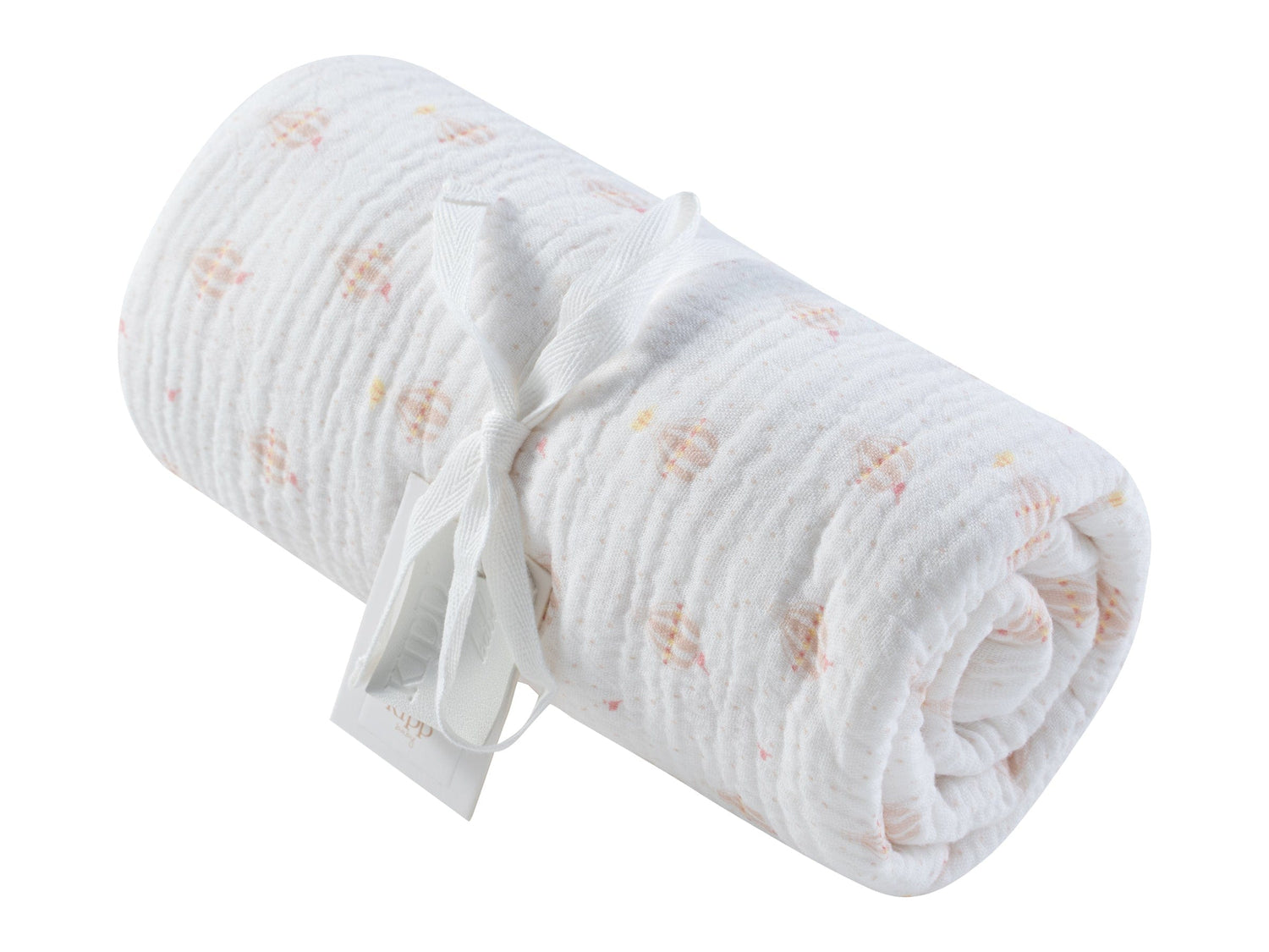 KIPP Collection Swaddle Blanket With Hot Air Balloon Print For Babies