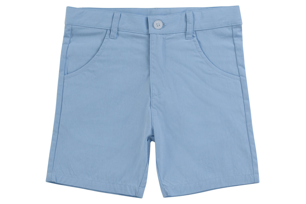 Polished Cotton Shorts SS26 - Light Blue - Shorts, Textile, Active Shorts, Bermuda shorts, Boardshorts | Everetts Place