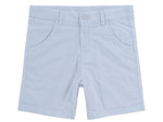 Polished Cotton Shorts SS26 - Powder Blue - Sleeve, Shorts, White, Textile, Bermuda shorts | Everetts Place
