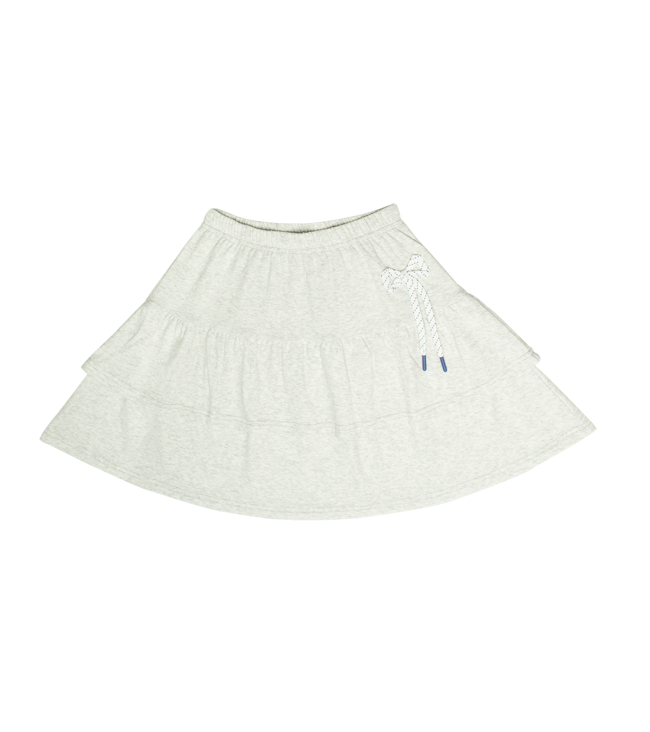 Tina Tiered Ruffle Skirt With Front Bow Grey For Girls Crew Kids NY