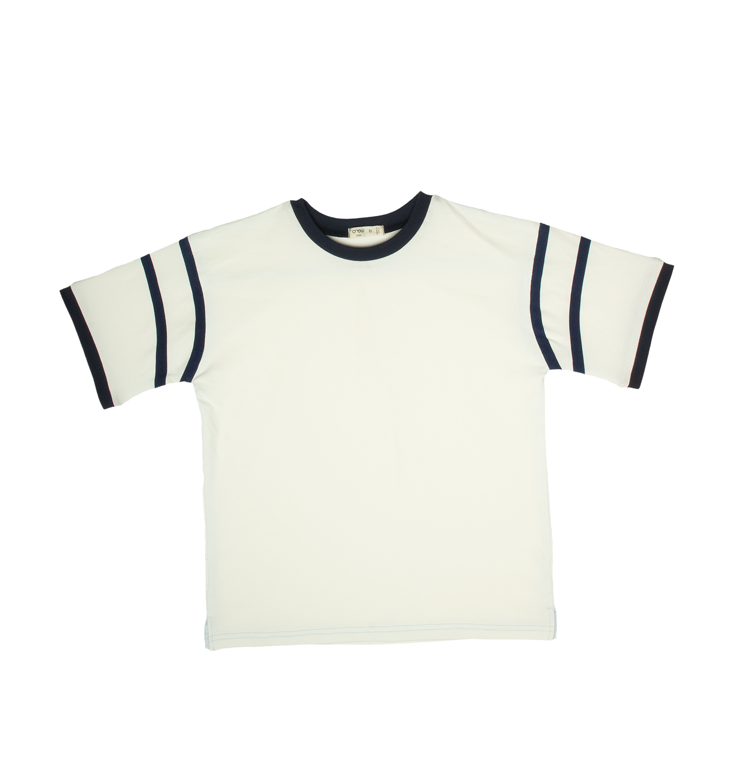 Crew Kids NY Cynthia Tee With Contrast Color Sleeve Trim For Kids