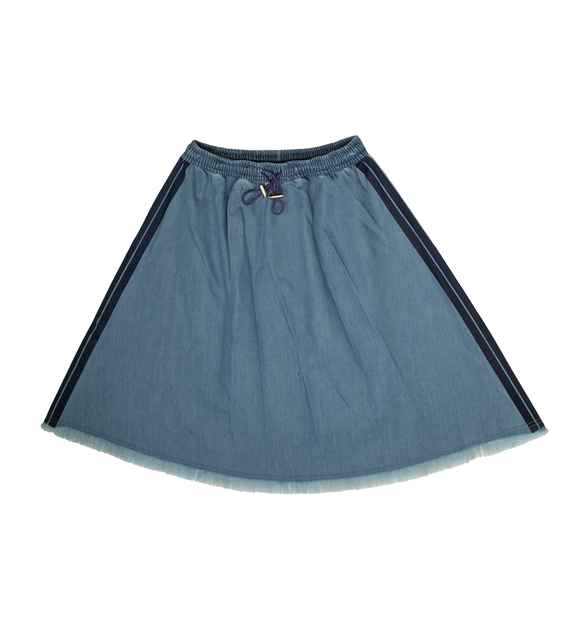Crew Kids NY Drawstring Skirt With Side Stripe Detail For Girls