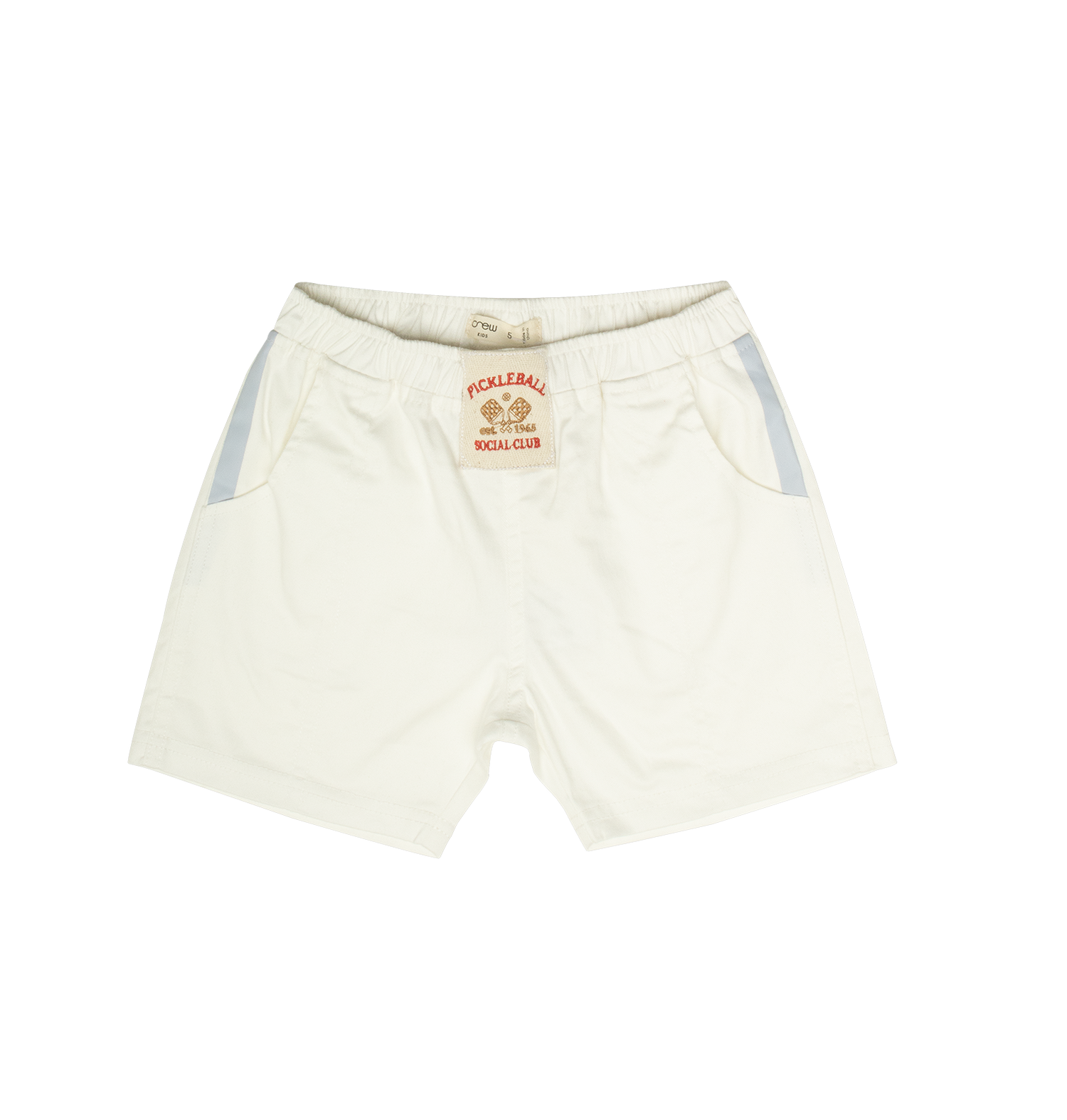 Crew Kids NY Billy Shorts with Stripe and Patch Details for Kids