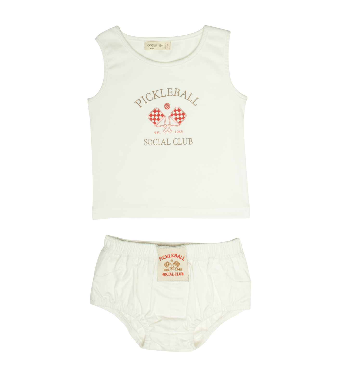 Crew Kids NY Billy Set Graphic Print Patch Detail For Toddlers