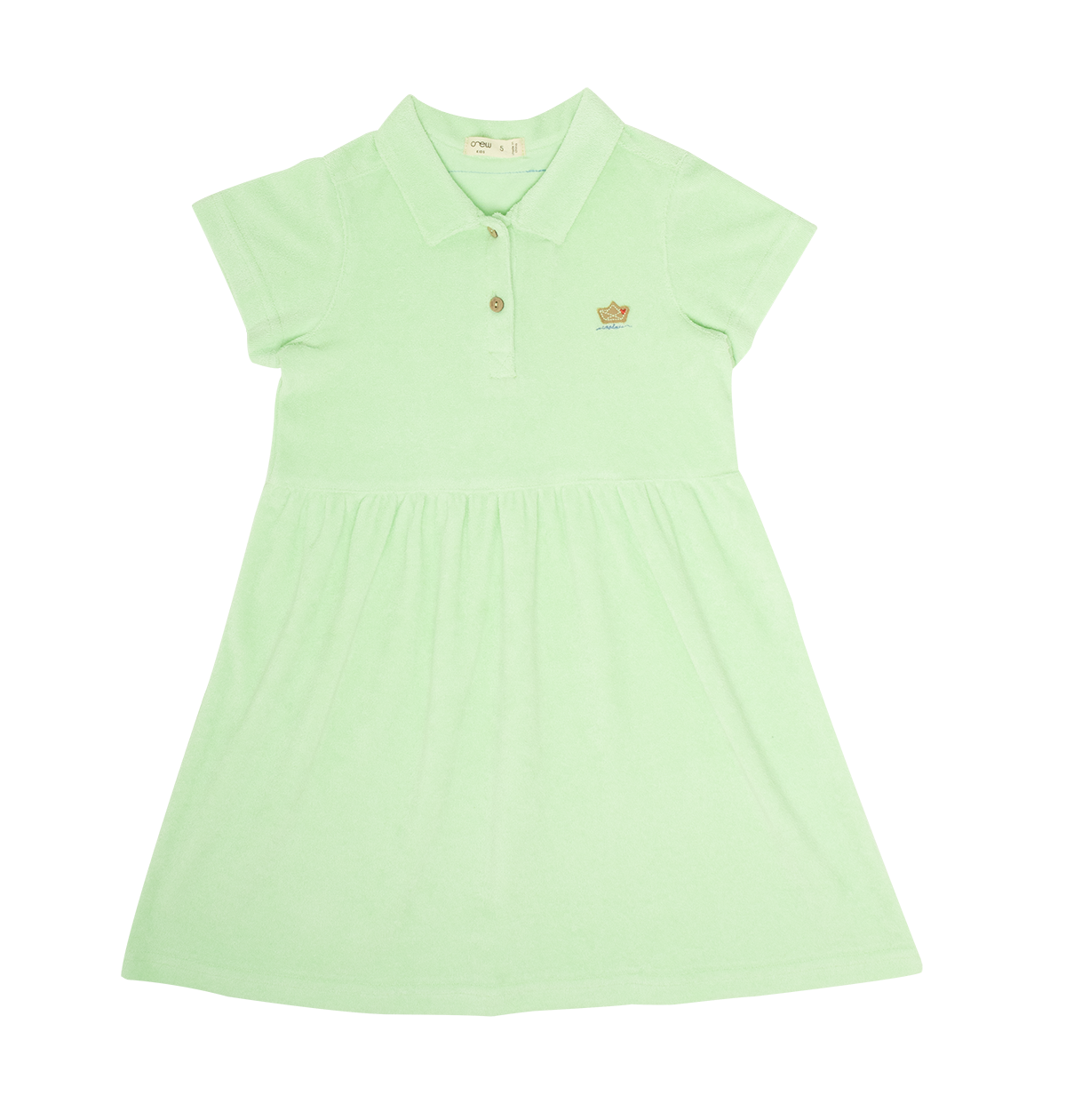 Elouise Dress - Celery - Sleeve, Collar, Textile, Polo shirt, Baby & Toddler Clothing | Everetts Place