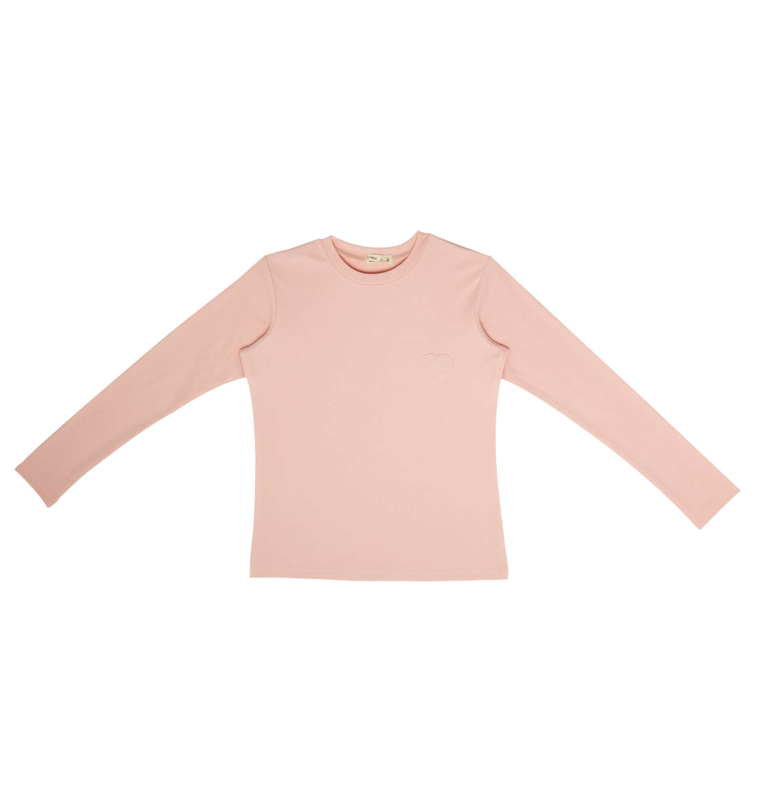 Leora Long Sleeve Crewneck Tee Pink for Kids Patch Detail