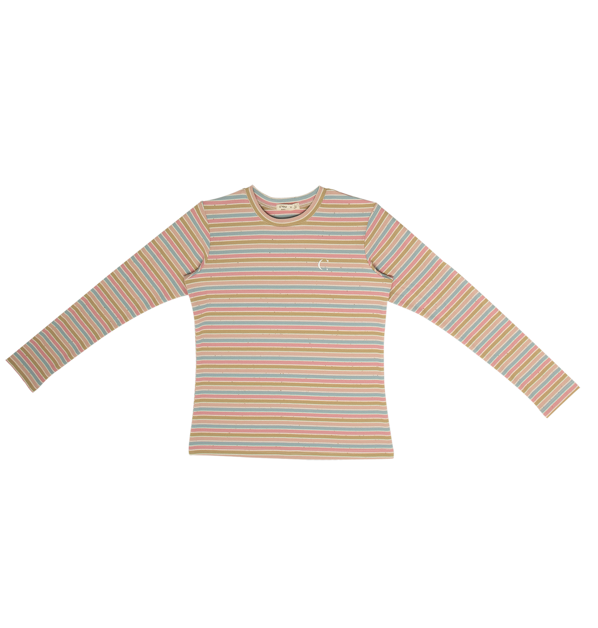Leora Stripe Tee - Pink - Sleeve, Long-sleeved T-shirt, Orange, Active Shirt, Top | Everetts Place