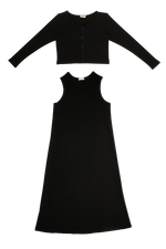 Orly Maxi Set - Black - Sleeve, Textile, Fashion, Black, One-piece garment | Everetts Place
