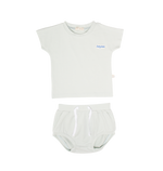 Mila Cotton Short Set - Mint - Sleeve, White, Textile, Undergarment, Baby & Toddler Clothing | Everetts Place