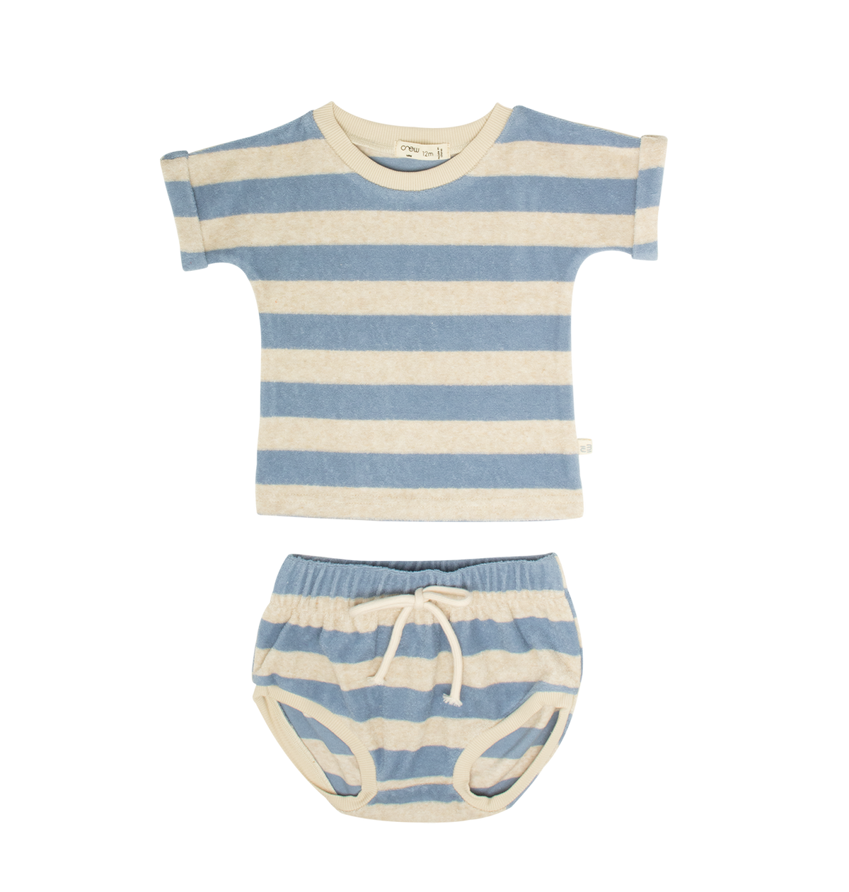 Addie Terry Set - Blue - Sleeve, Baby & Toddler Clothing, White, Undergarment, Trunks | Everetts Place