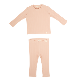 Mila Long Rib Set - Blush