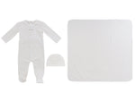 Teddy Au Pane Footie 3PC Set - Stone - Child, Clothing, Hat | Everetts Place