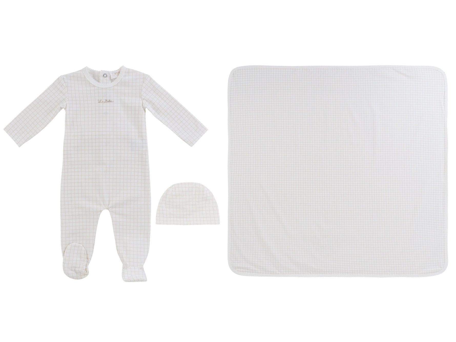 Teddy Au Pane Footie 3PC Set - Stone - Child, Clothing, Hat | Everetts Place