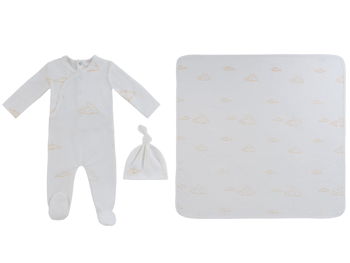 Starlight Wrap Footie 3PC Set - White - Clothing, Hat | Everetts Place