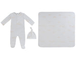 Starlight Wrap Footie 3PC Set - White - Clothing, Hat | Everetts Place