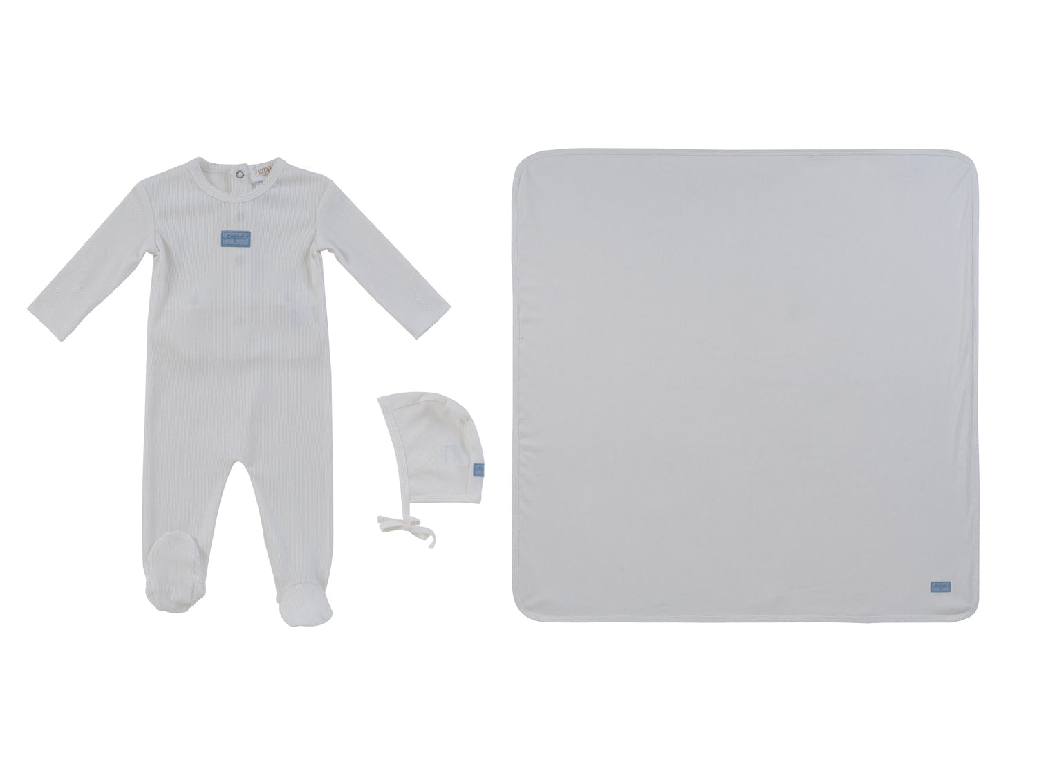 Enfant Rib Footie 3PC Set - White Blue - Baby & Toddler Clothing, Child, Baby Safety, Toddler, Clothing | Everetts Place