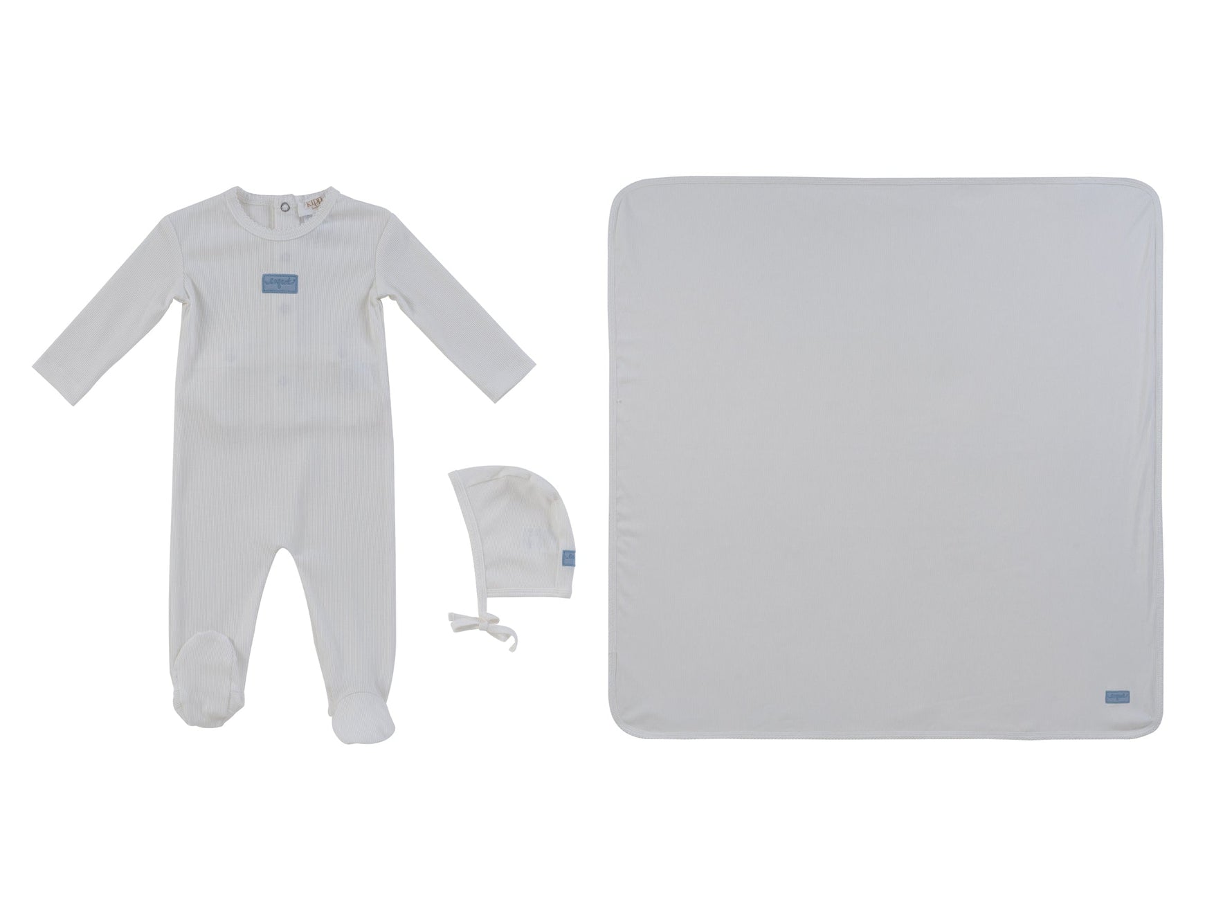 Enfant Rib Footie 3PC Set - White Blue - Baby & Toddler Clothing, Child, Baby Safety, Toddler, Clothing | Everetts Place