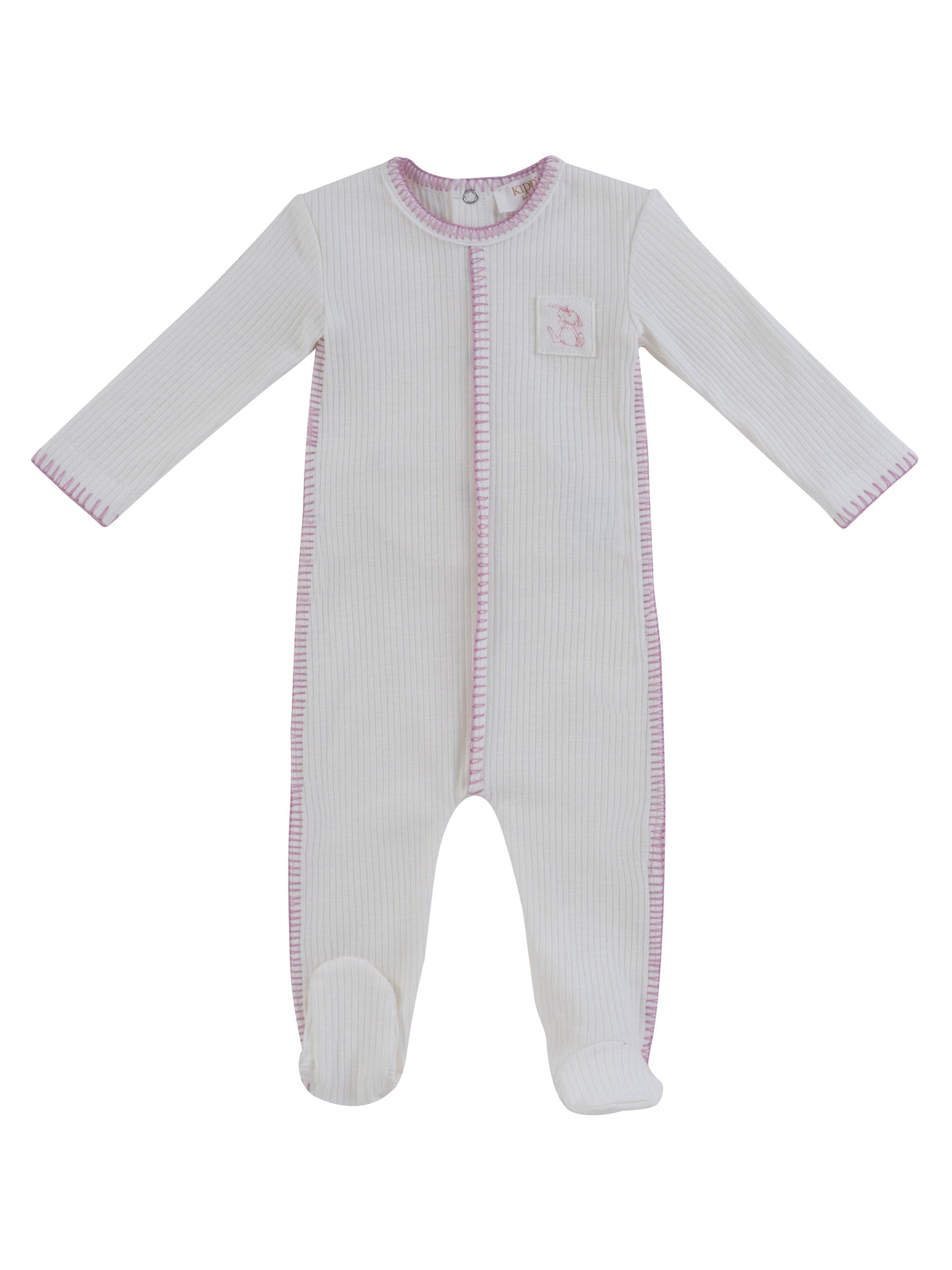 KIPP Collection Ribbed Baby Footie With Color Stitch and Front Patch For Babies by KIPP™ Collection at Everetts Place