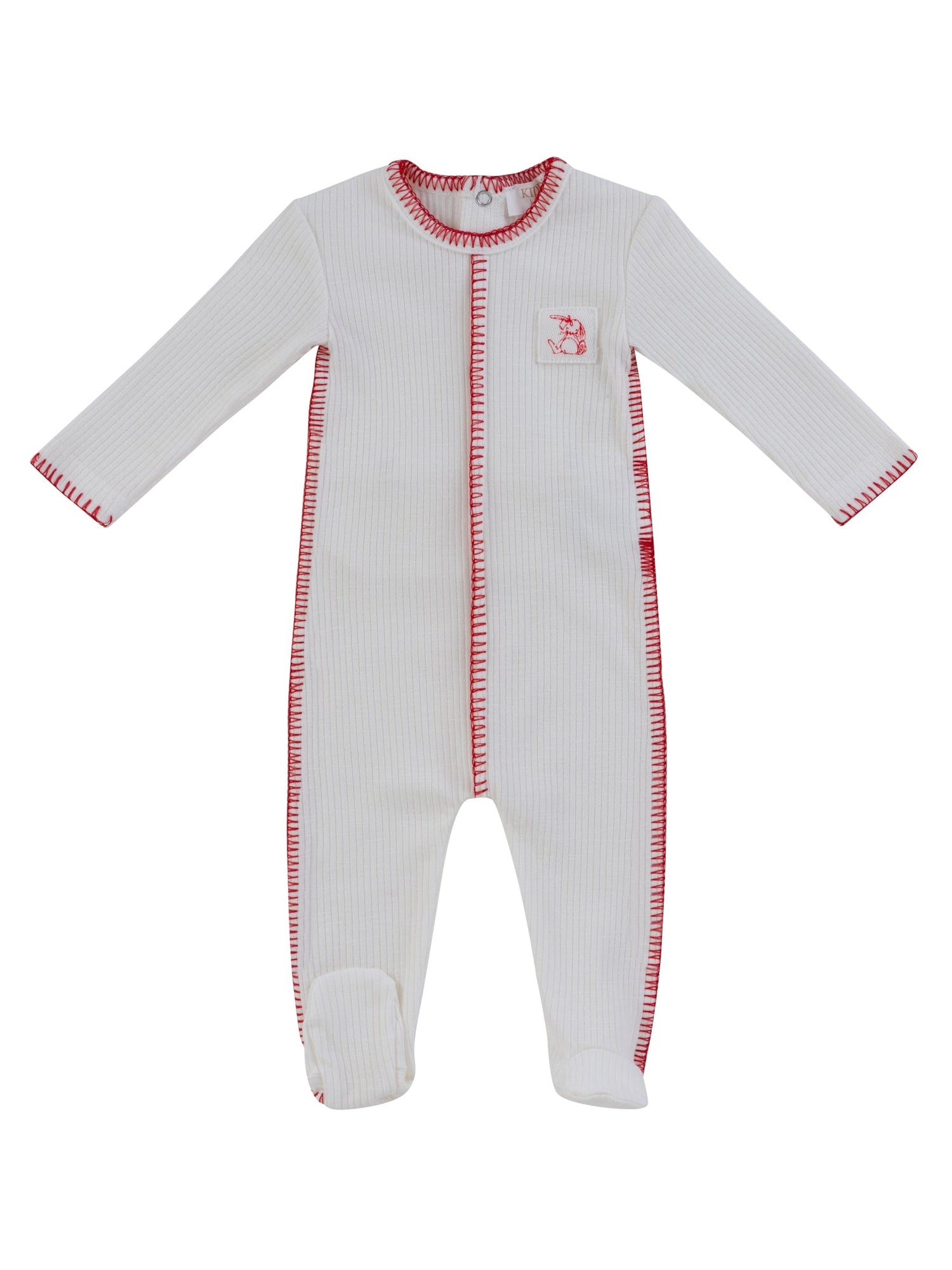 KIPP Collection Ribbed Footie With Color Stitch And Front Patch For Babies by KIPP™ Collection at Everetts Place