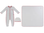 Bunny Rib Footie 3PC Set - Red - Clothing, Hat | Everetts Place
