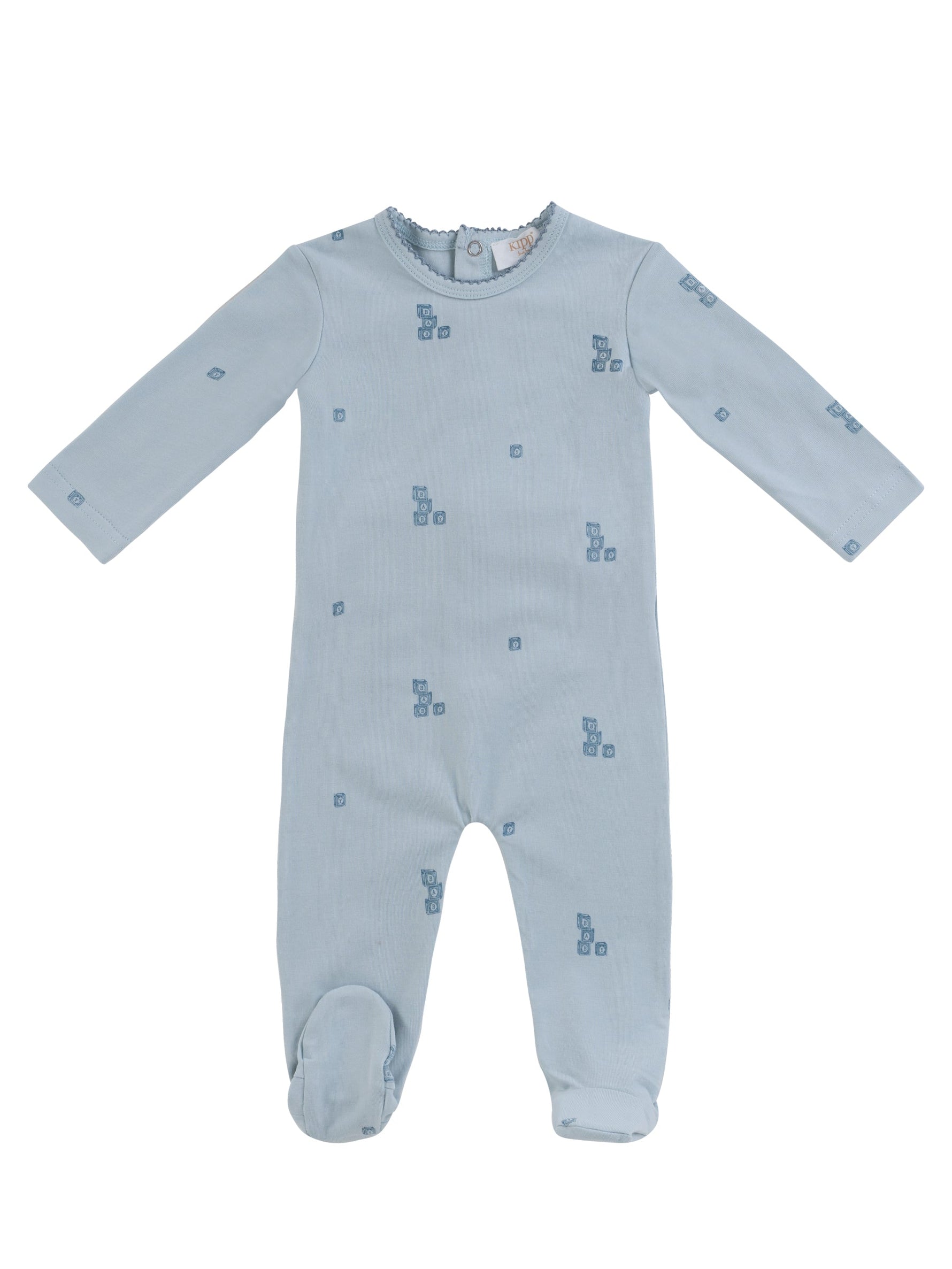 Baby Blocks Footie - Blue - Clothing, Overall | Everetts Place