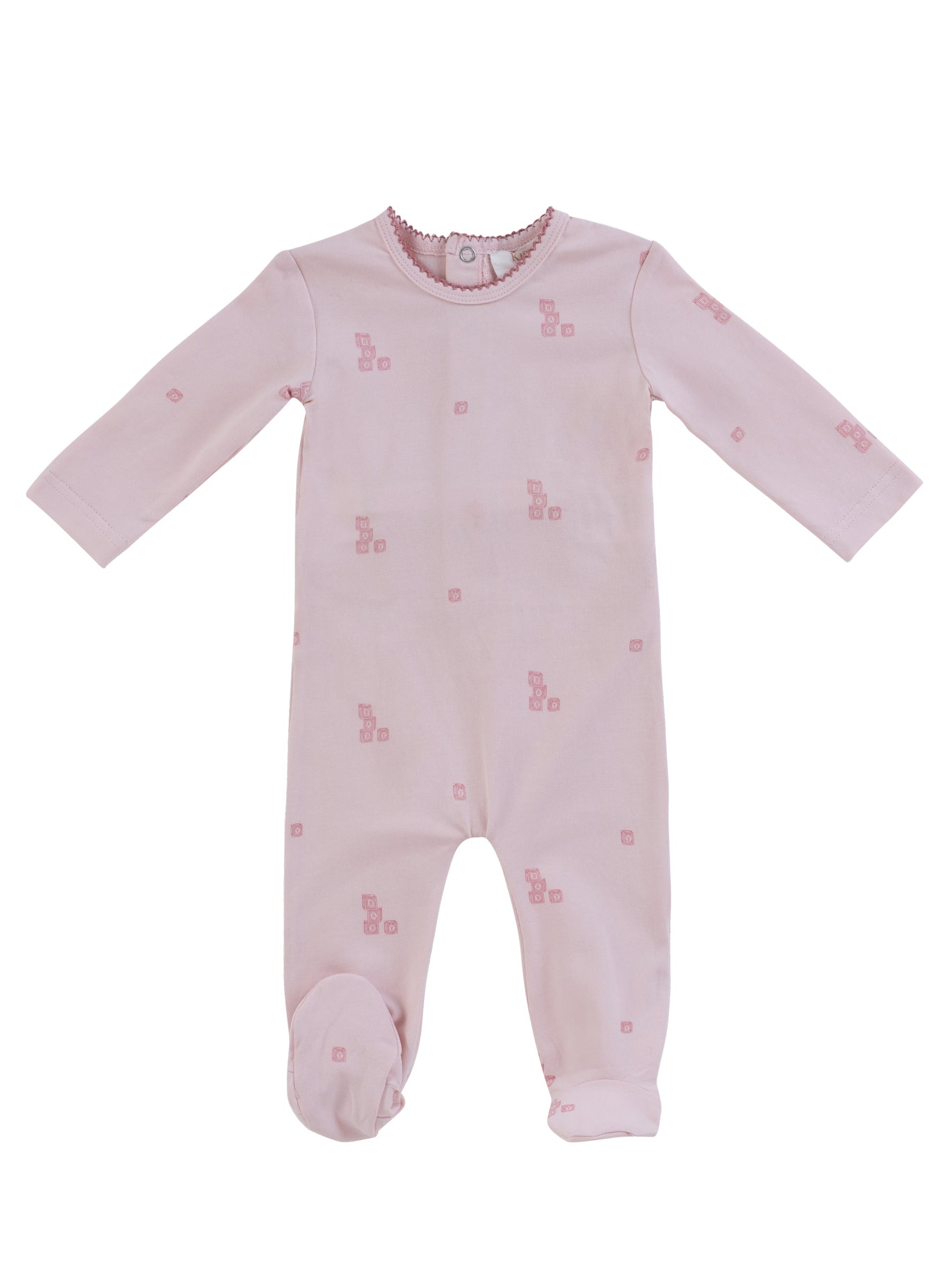 Baby Blocks Footie - Pink - Pink, Clothing | Everetts Place