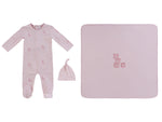 Baby Blocks Footie 3PC Set - Pink - Pink, Clothing, Hat | Everetts Place