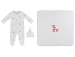 Baby Blocks Footie 3PC Set - White Red - Clothing, Hat | Everetts Place