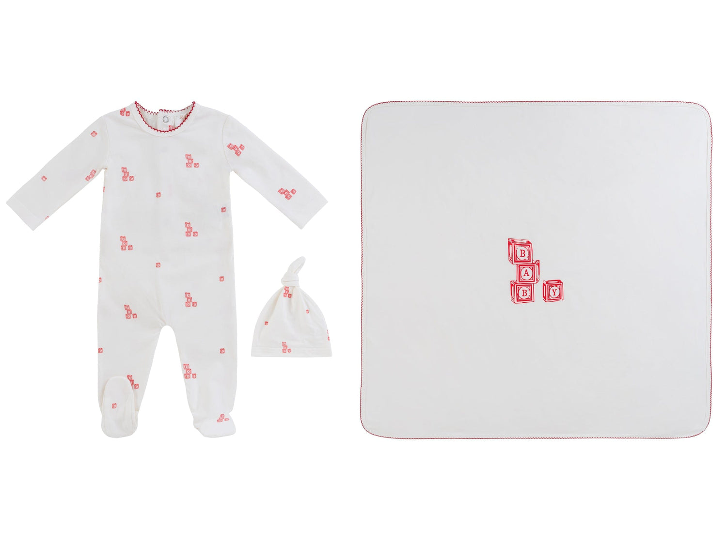 KIPP Collection Baby Blocks Footie 3pc Gift Set for Newborns by KIPP™ Collection at Everetts Place