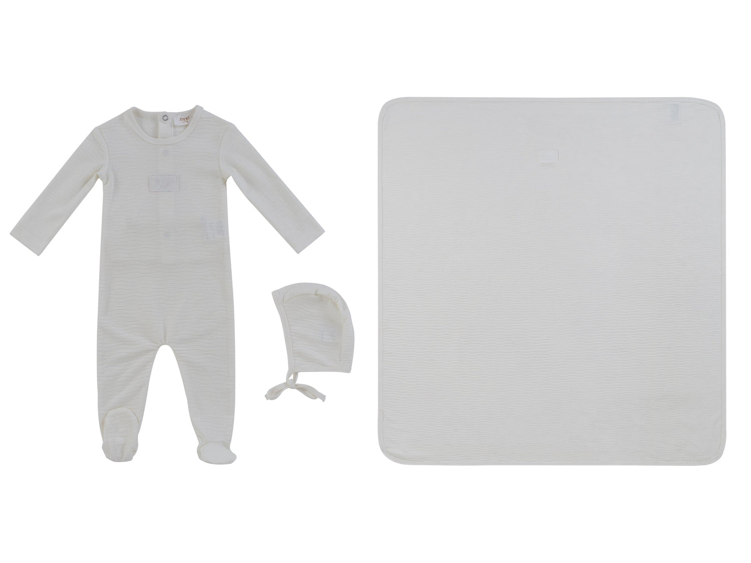 KIPP Collection Footie Set 3 Piece With Patch Detail For Newborns