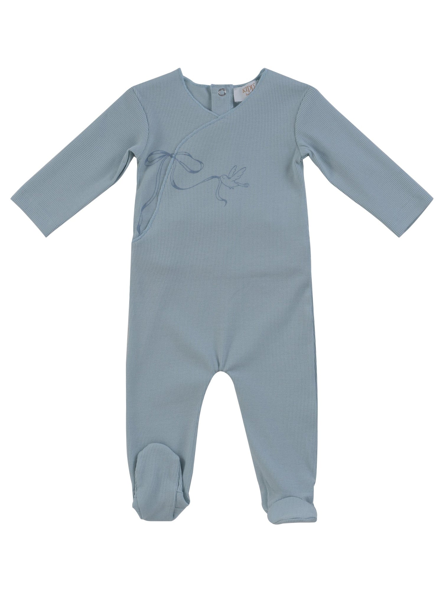 KIPP Collection Footie With Wrap Front Bird Graphic For Infants