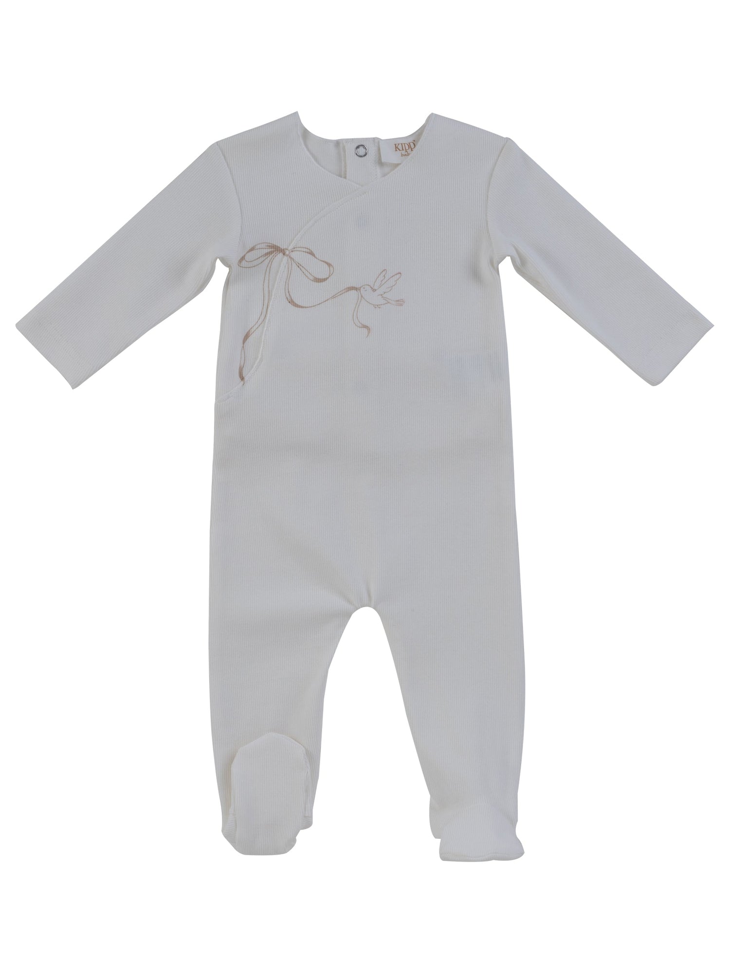 KIPP Collection Long Sleeve Baby Onesie With Bird Graphic For Babies