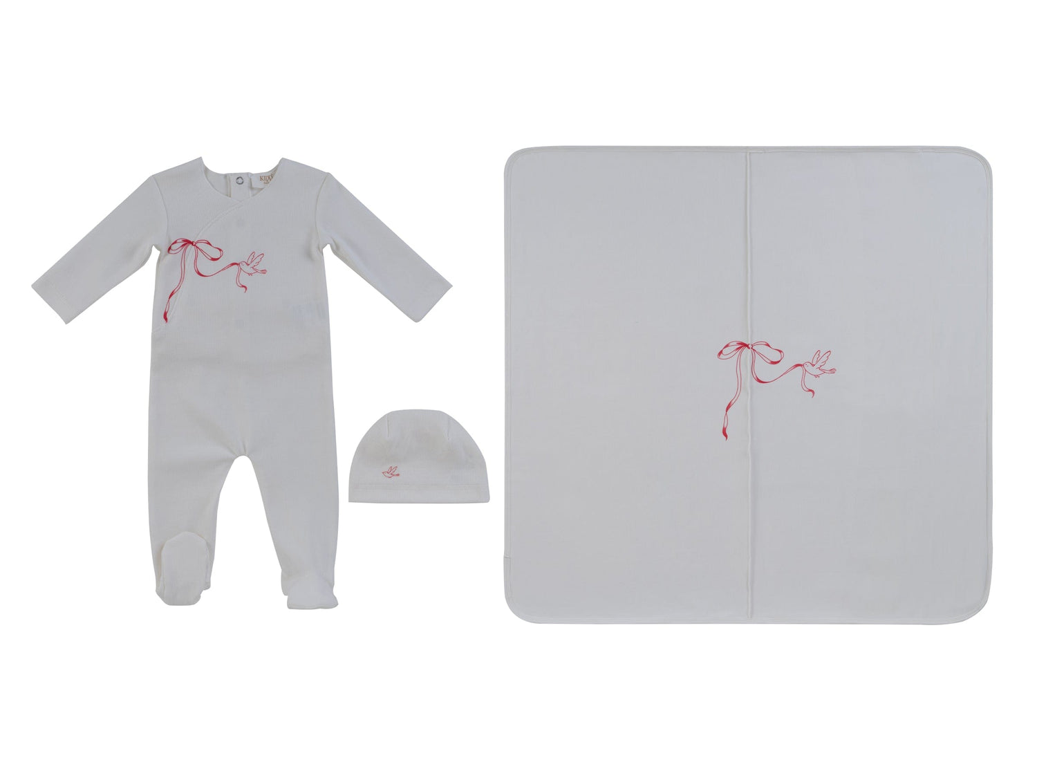 Flutter Bow Footie 3PC Set - Red - Hat, Clothing | Everetts Place