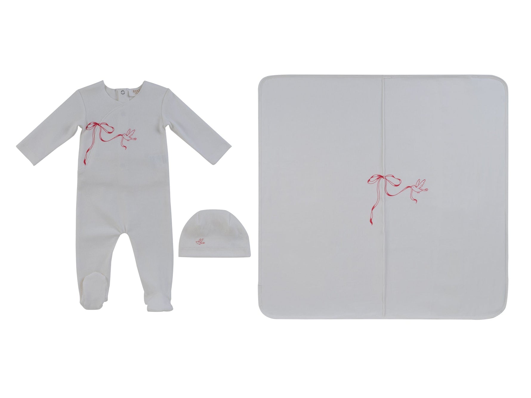 Flutter Bow Footie 3PC Set - Red - Hat, Clothing | Everetts Place