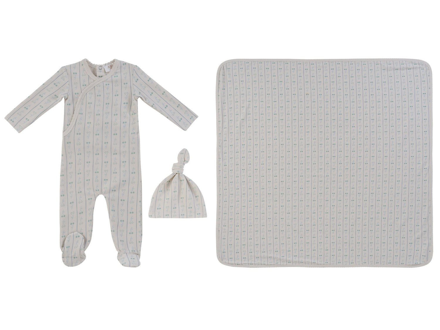 Cerise Footie 3PC Set - Blue - Clothing, Hat, Wallet | Everetts Place