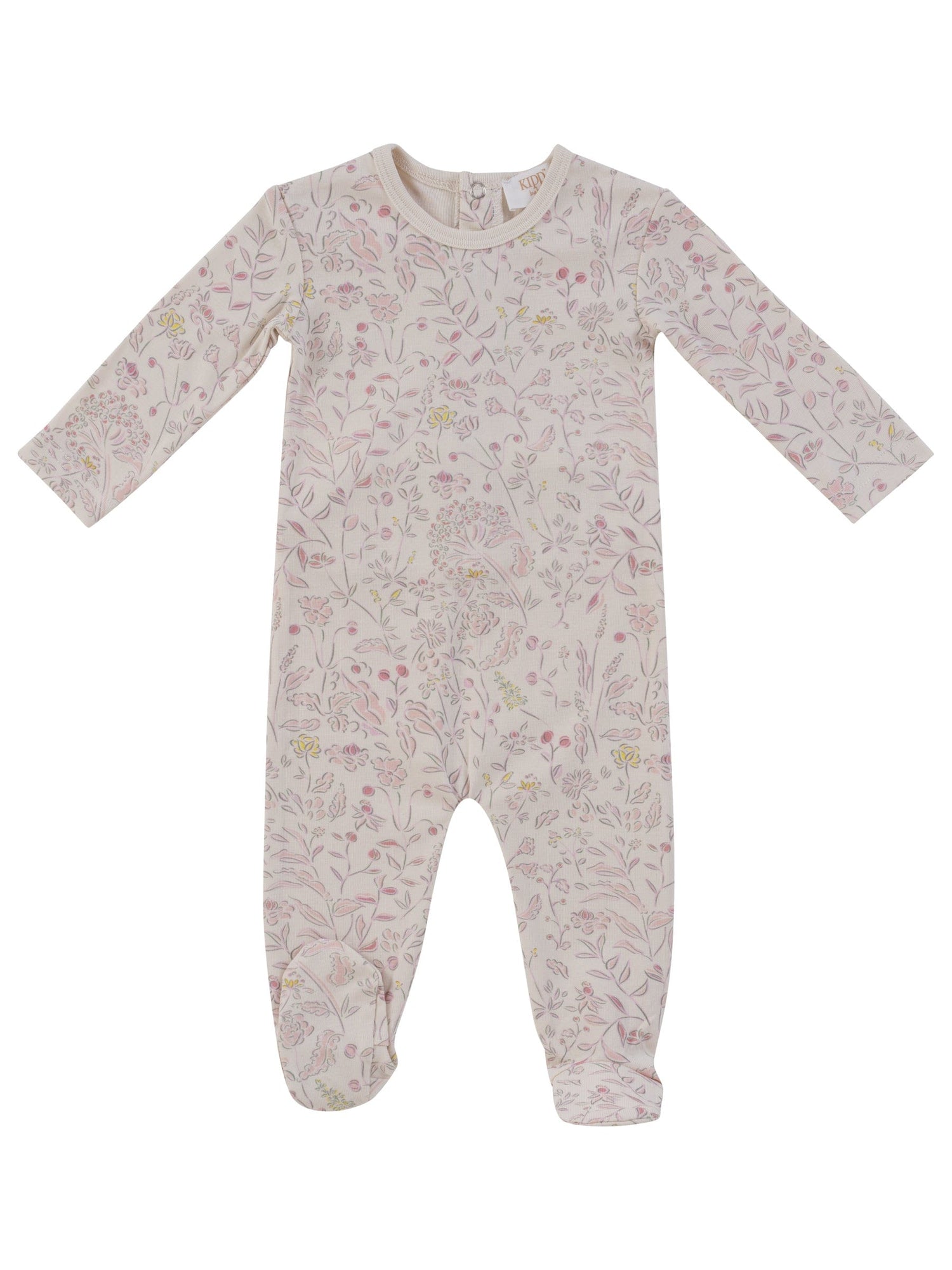 KIPP Collection Floral Print Baby Onesie Snap Closure For Babies