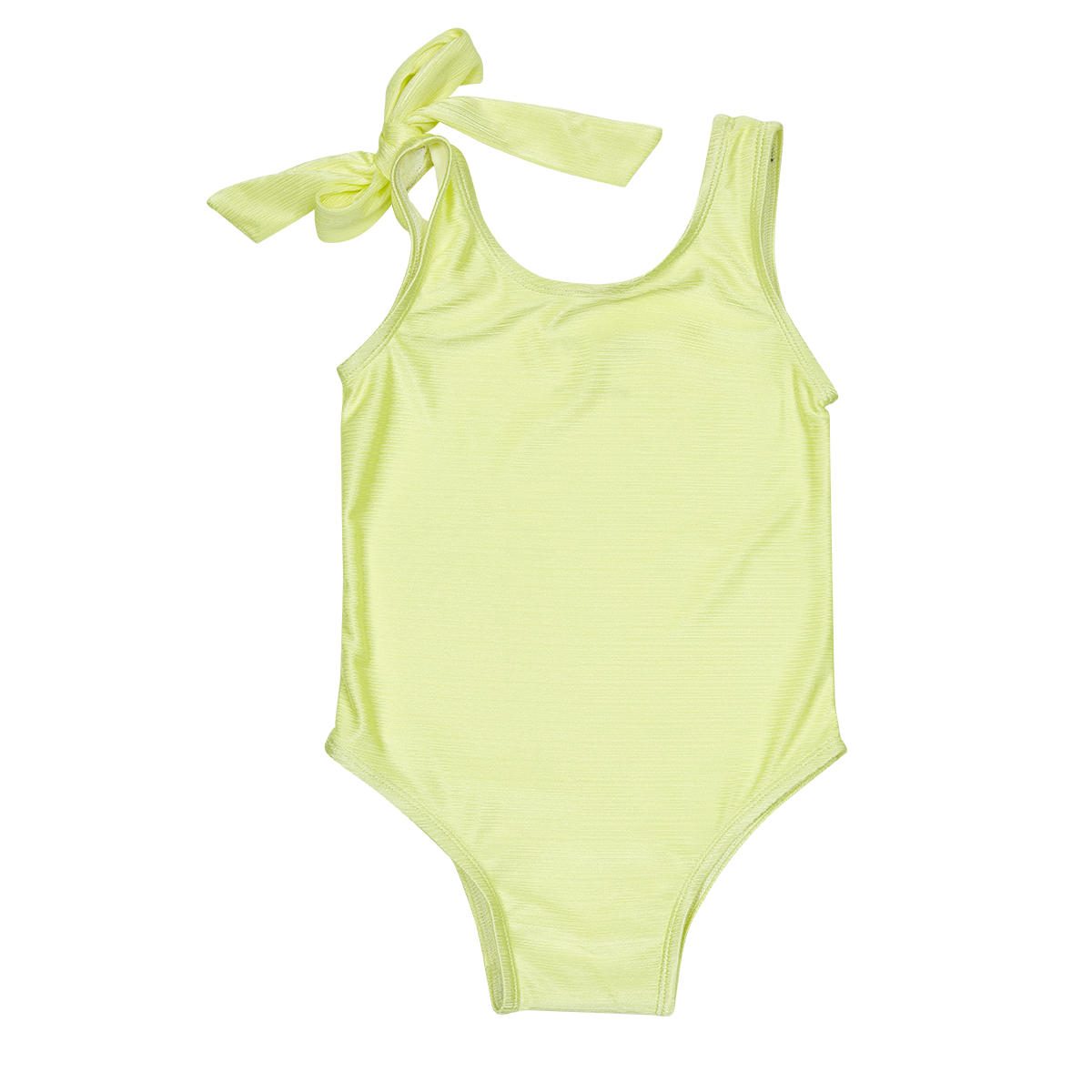 Crew Kids NY Sorbet One Piece Swimsuit With Bow Detail Lemon Color