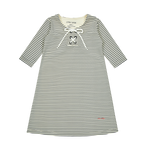 Nautical Swim Dress - Sleeve, White, Textile, Fashion, One-piece garment | Everetts Place