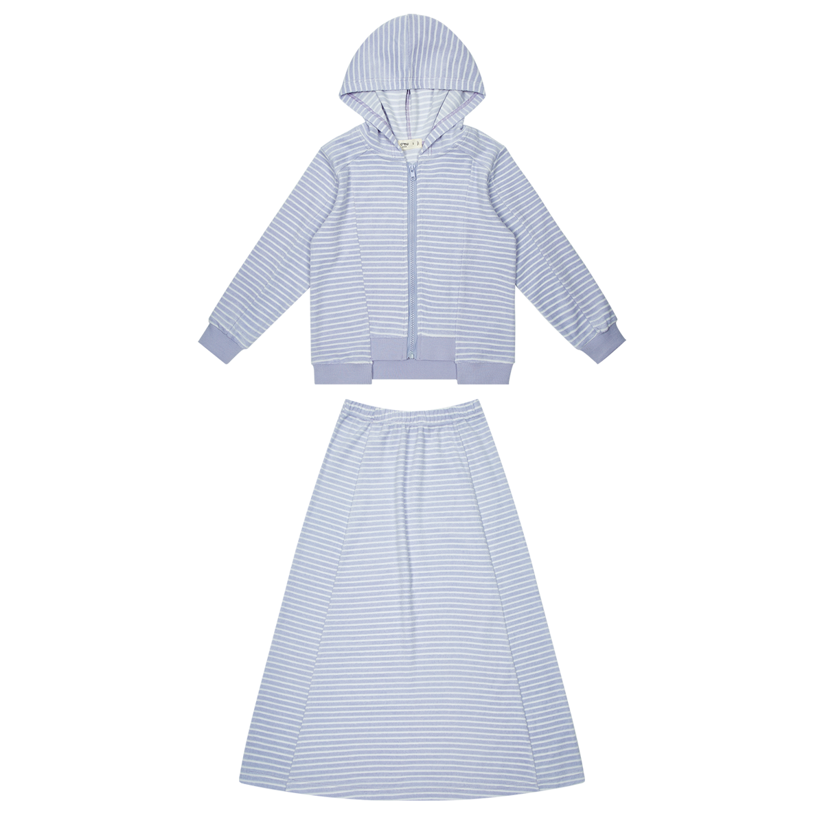 Sorbet Terry Hooded Swim Maxi Set Lavender For Girls By Crew Kids NY