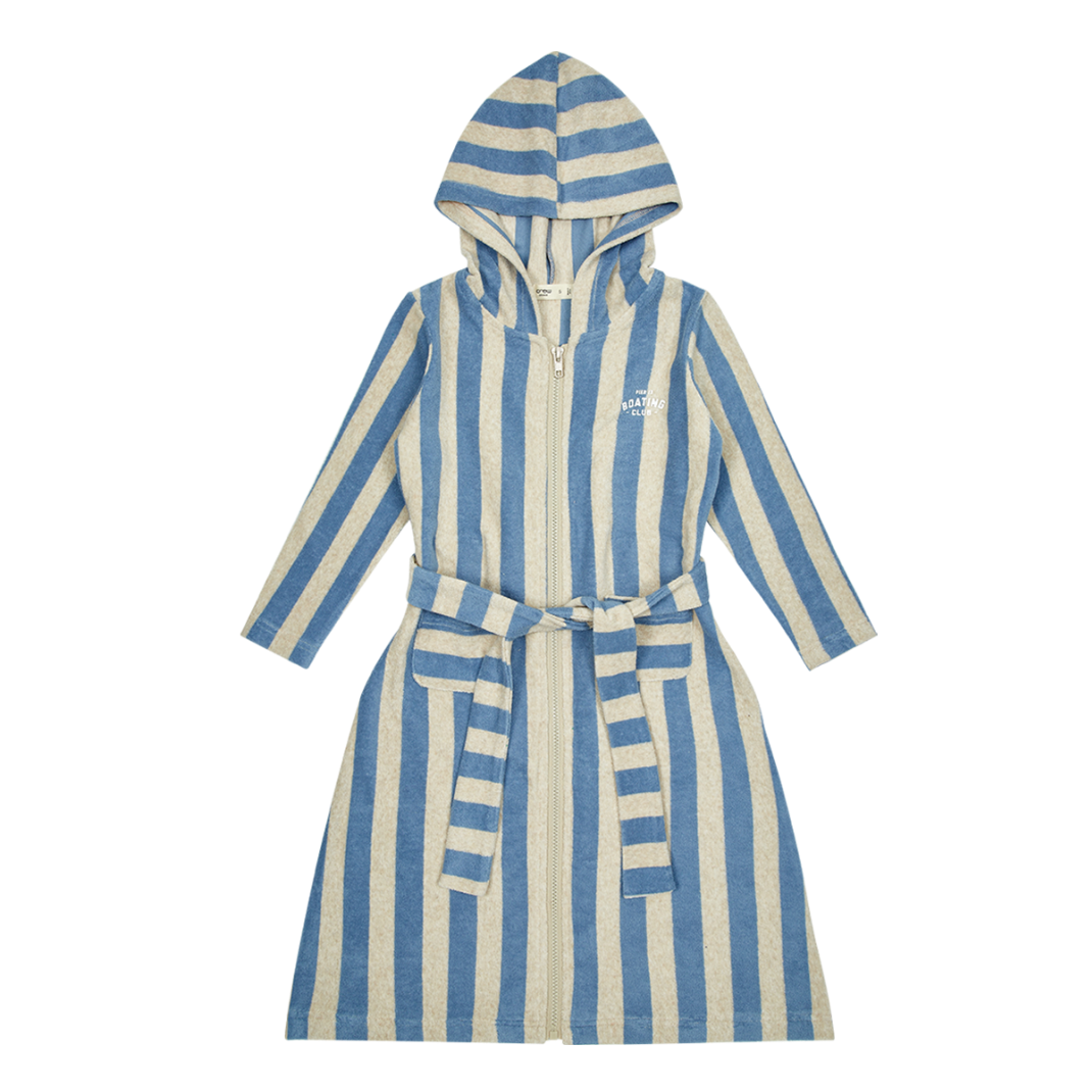 Pier 13 Terry Wrap Hooded Beach Cover Up Blue Crew Kids NY