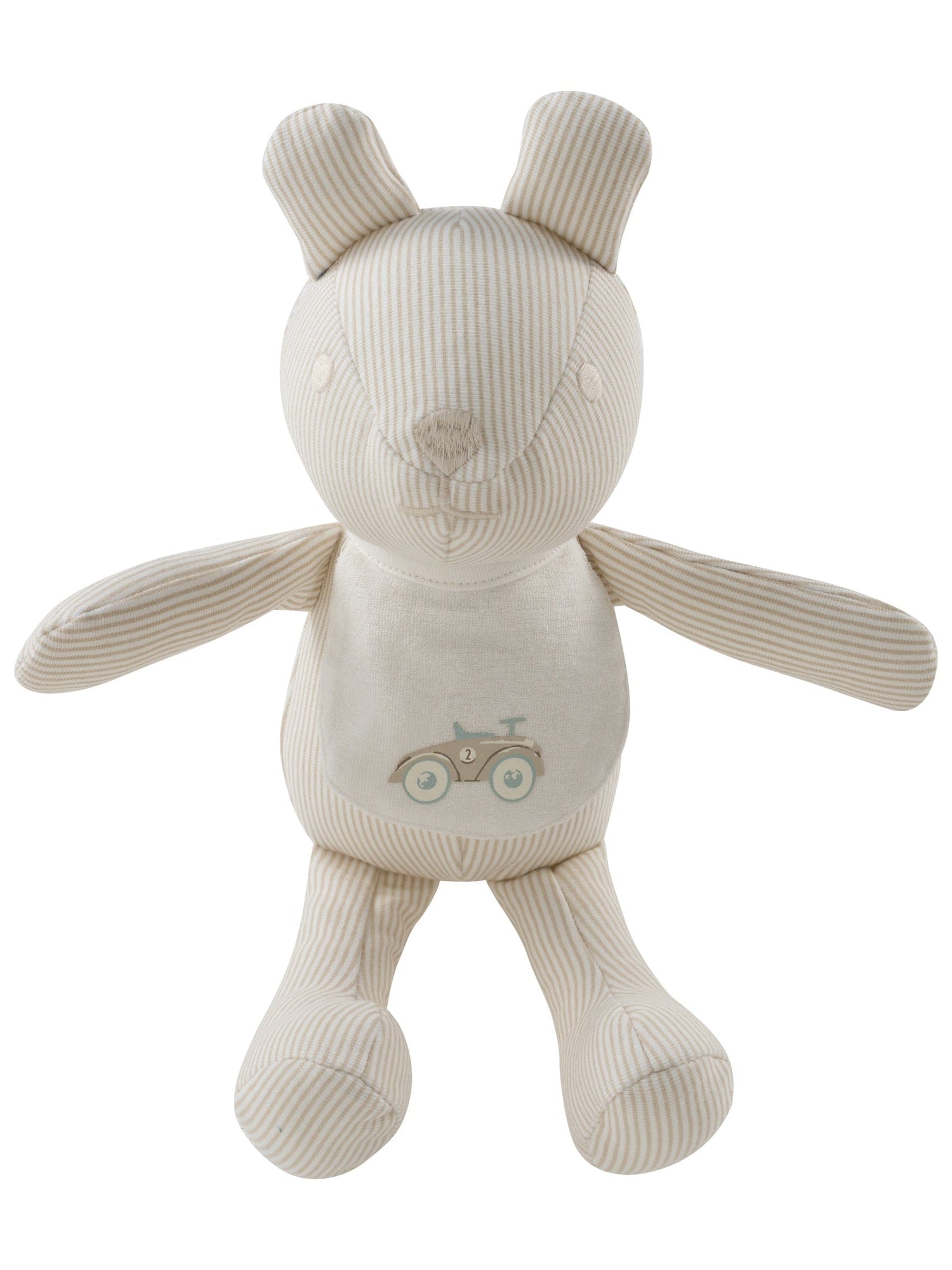 KIPP Collection Plush Teddy with Car Graphic Bib for Babies by KIPP™ Collection at Everetts Place