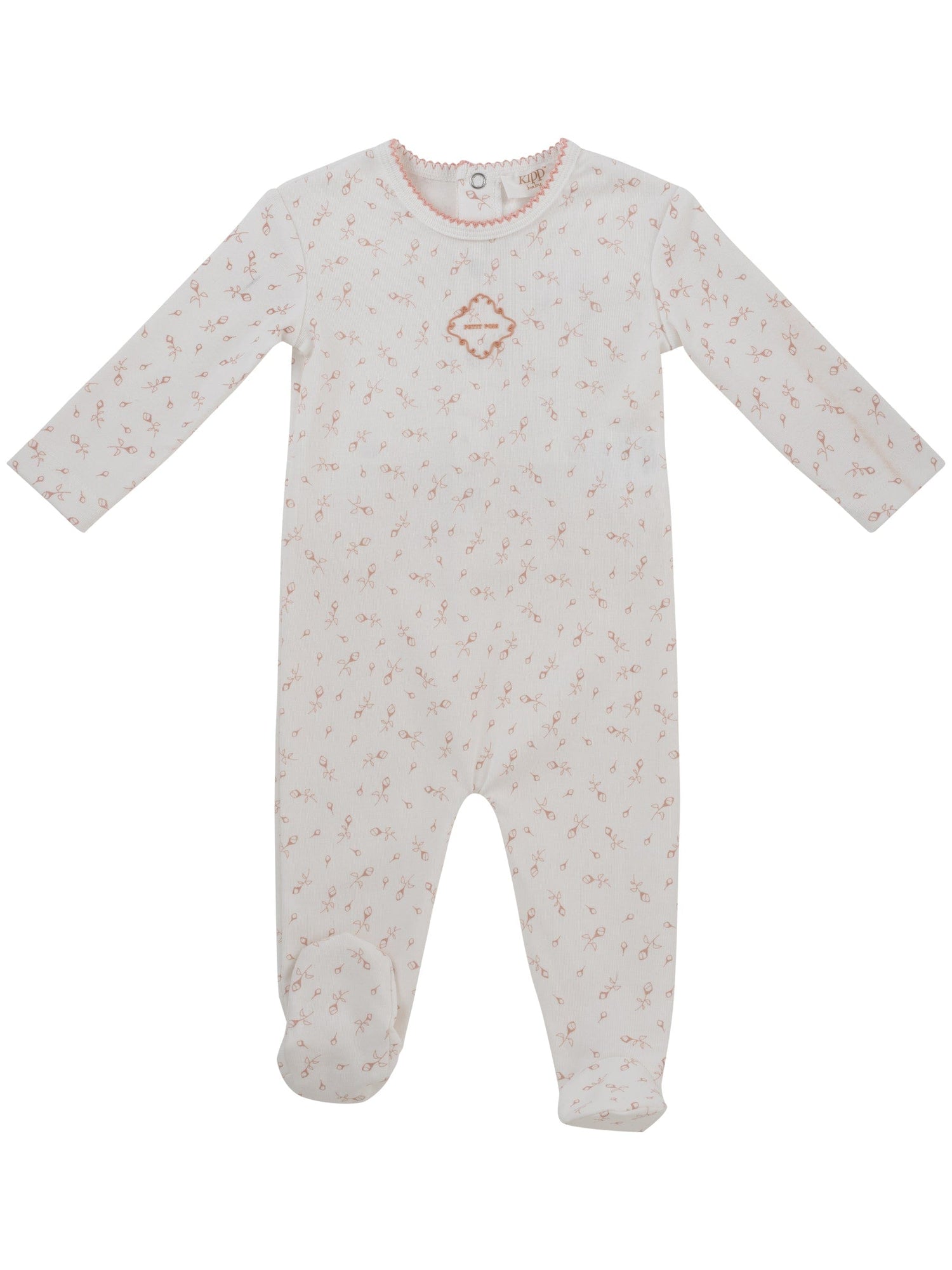 KIPP Collection Floral Footie Gift Set With Patch Detail Hat Blanket For Newborn by KIPP™ Collection at Everetts Place