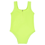 Mesh Neon Swimsuit - Yellow - Sleeveless shirt, Maillot, One-piece swimsuit, Spandex, Active Tank | Everetts Place