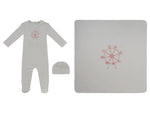Carousel Footie 3PC Set - White Pink - Clothing, Hat | Everetts Place