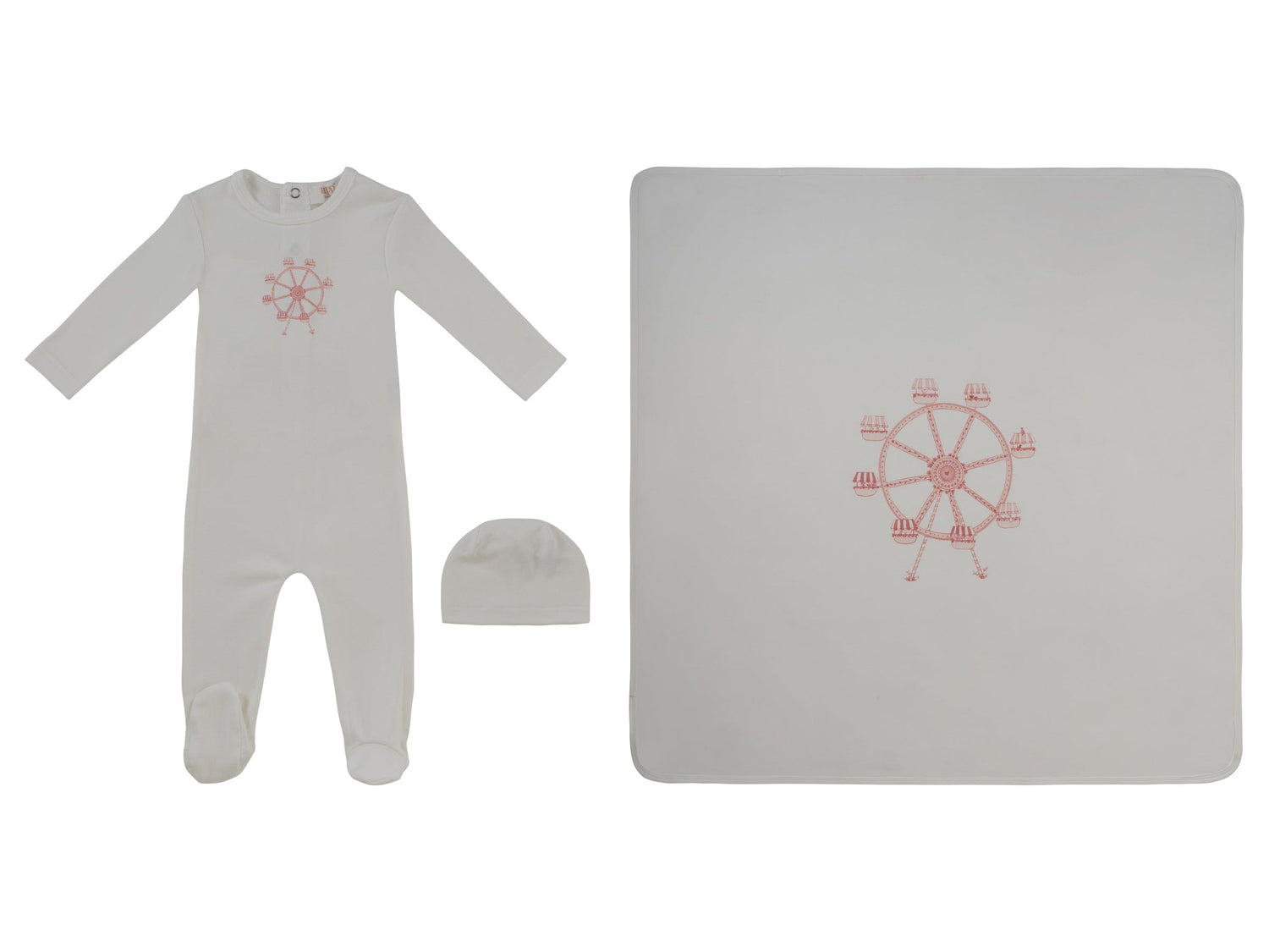 KIPP Collection Footie Set With Ferris Wheel Print For Newborn Gift by KIPP™ Collection at Everetts Place