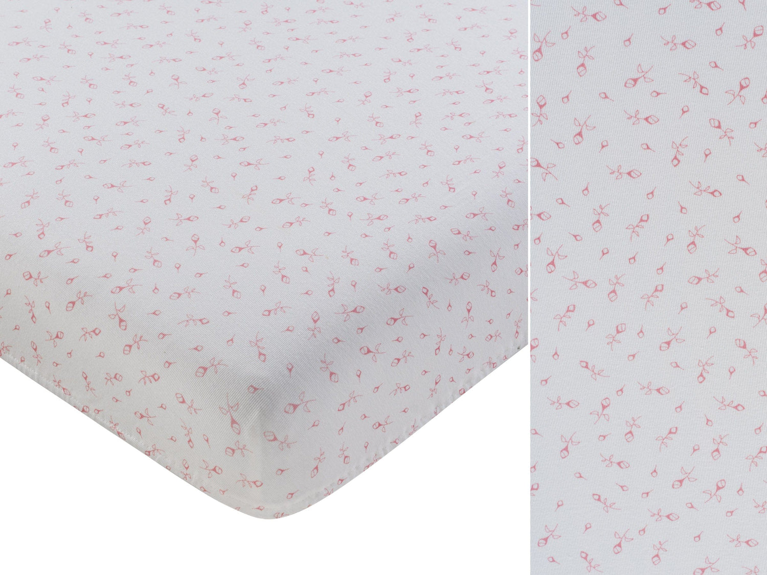 KIPP Collection Floral Print Fitted Full Crib Sheet for Baby
