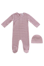 Cable Wrap Footie + Hat - Pink - Baby & Toddler Clothing, Wool, Woolen, One-piece garment, Clothing | Everetts Place