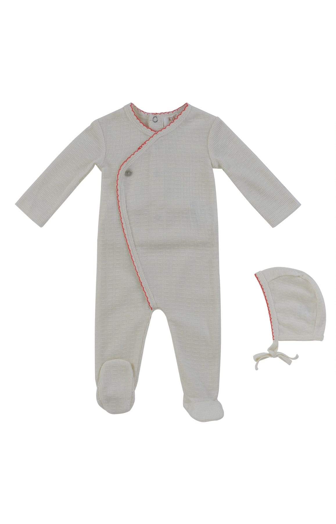 KIPP Collection Baby Wrap Footie Gift Set Textured Knit For Newborns