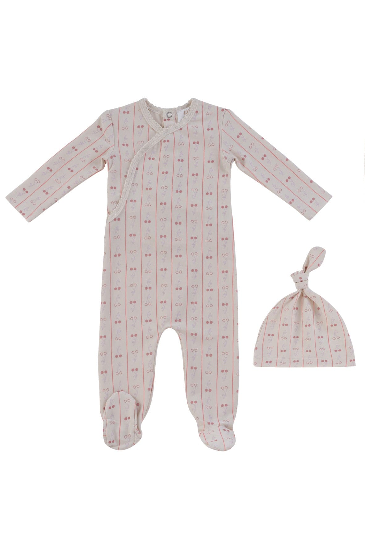 KIPP Collection Baby Footie and Hat Set with Cherry Graphic for Newborns by KIPP™ Collection at Everetts Place